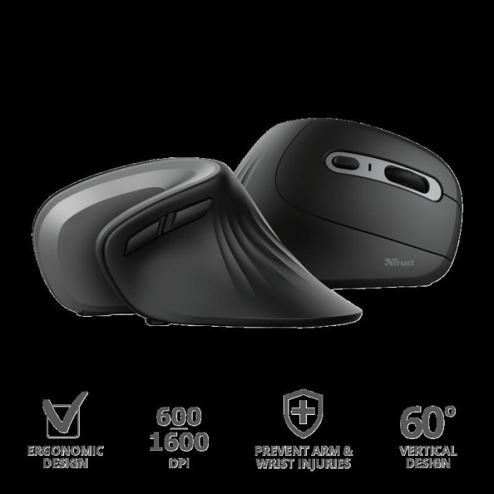 Mouse Wireless Trust Verro, 1600 dpi, Multicolor