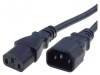 Cablu Alimentare IEC C13 la C14 2m Negru 10A 250V