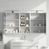 vidaXL Set dulap baie cu raft 3 pcs 110 x 10,5 x 60,5 cm Lemn compozit 3403720