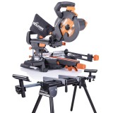 Cumpara ieftin Pachet Fierastrau circular stationar Evolution R210SMS+ cu glisare + Stand fierastrau