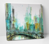 Cumpara ieftin Tablou decorativ City, Modacanvas, 50x50 cm, canvas, multicolor
