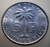 7.734 CONGO RUANDA URUNDI 5 FRANCS 1958 XF, Africa, Aluminiu