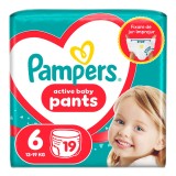 Scutece chilotel Active Baby Pants, marimea 6, 13-19 kg, 19 bucati, Pampers