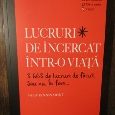 Lucruri de încercat într-o viață. 3669 de lucruri de făcut. Sau nu. Kinninmont