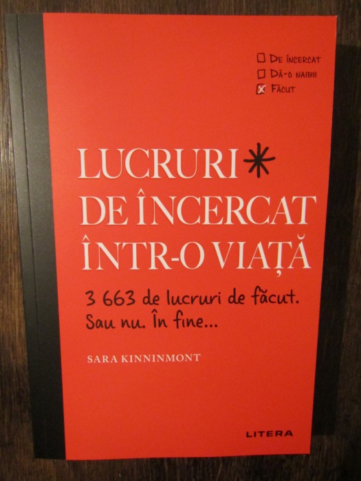 Lucruri de &icirc;ncercat &icirc;ntr-o viață. 3669 de lucruri de făcut. Sau nu. Kinninmont