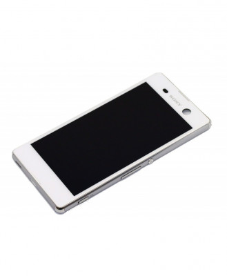 Ecran LCD Display Complet cu Rama Sony Xperia M5 E5603, E5606, E5653 Alb foto