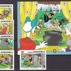 Dominica 1985 Disney Grimm MI 939-943 + bl.104 MNH