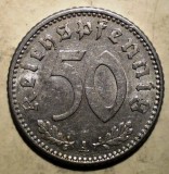 D.349 GERMANIA WWII 50 REICHSPFENNIG 1943 A