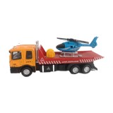 Camion cu platforma pentru tractat si elicopter