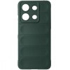 Husa tip capac spate silicon cauciucat verde inchis pentru Xiaomi Redmi Note 13 4G