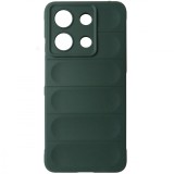 Husa tip capac spate silicon cauciucat verde inchis pentru Xiaomi Redmi Note 13 4G