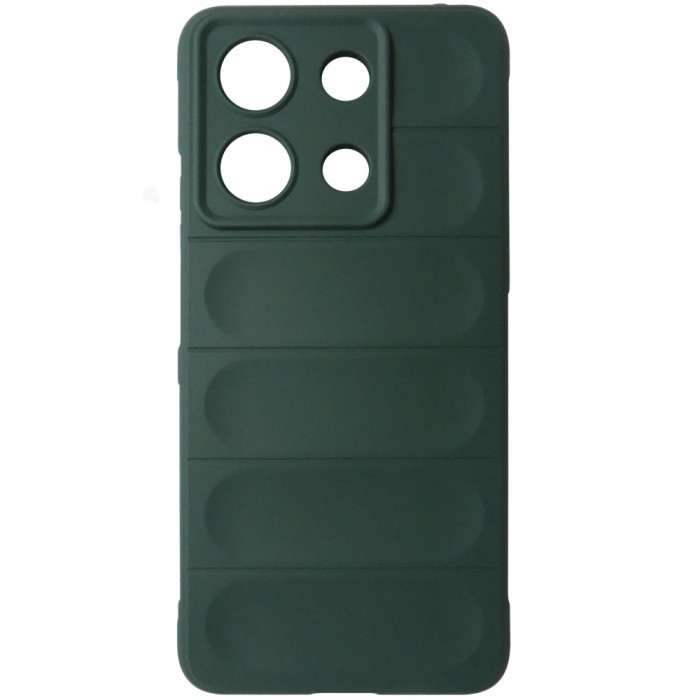 Husa tip capac spate silicon cauciucat verde inchis pentru Xiaomi Redmi Note 13 4G