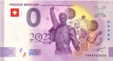 !!! F. RARR : 0 EURO SOUVENIR - ELVETIA , FREDDIE MERCURY - 2021.4 - UNC // NU TRIMIT PRIN CURIER