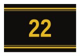 Sticker autoadeziv nr. 22 - Signetten SAFE auriu pe fundal negru