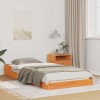 VidaXL Cadru de pat Maro ceruit 100 x 210 cm Lemn masiv de pin 873351