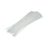 Fasete din plastic albe 4.8x380 mm, set 100 bucati, Longroad