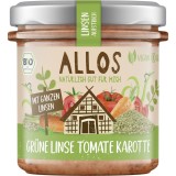 Crema Tartinabila Allos Linte Verde, Tomate, Morcovi, Fara Gluten, Ecologica, 140g