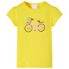 Tricou pentru copii, galben, 104, vidaXL