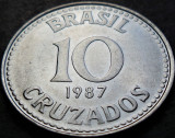 Cumpara ieftin Moneda EXOTICA 10 CRUZADOS - BRAZILIA, anul 1987 * cod 4761 A, America Centrala si de Sud