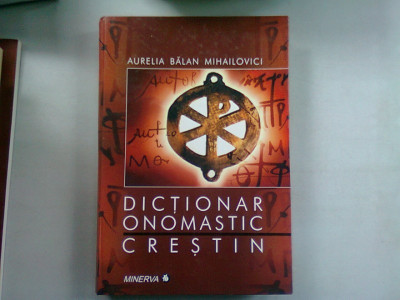 DICTIONAR ONOMASTIC CRESTIN - AURELIA BALAN MIHAILOVICI foto