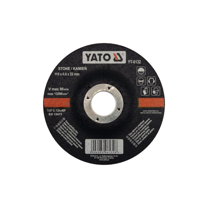Disc slefuit piatra 115x6.0x22mm Yato YT-6132