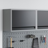 vidaXL Dulap de Unelte Pe Perete cu Ușă cu Sistem de Ridicare pe Gaz Negru 50x25x35 cm