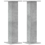 Cumpara ieftin Suport de plante, 2 buc., gri beton, 30x30x95 cm lemn prelucrat