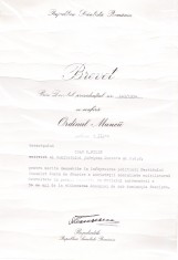 AMS# - BREVET ORDINUL MUNCII CL. III, 1974