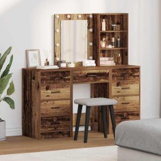 vidaXL Masă de Machiaj 3 pcs Maro 40 x 41 x 135 cm Lemn compozit 3334225