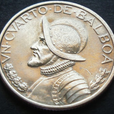 Moneda 25 CENTESIMOS (1/4 Balboa) - PANAMA, anul 2001 * cod 3380