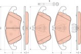 Set placute frana,frana disc MERCEDES E-CLASS (W211) (2002 - 2009) TRW GDB1737