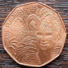 (M2016) MONEDA AUSTRIA - 5 EURO 2015, ANUL NOU - LILIACUL DE OPERETA SI BALUL