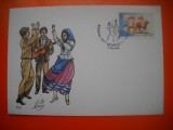 HOPCT PLIC FDC S NR 447 INSULELE AZORE / PORTUGALIA 1981 -EUROPA CEPT-DANSATORI / COSTUME