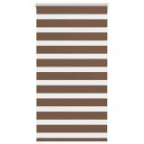 Jaluzea tip zebra maro lățime țesătură 75,9 cm poliester