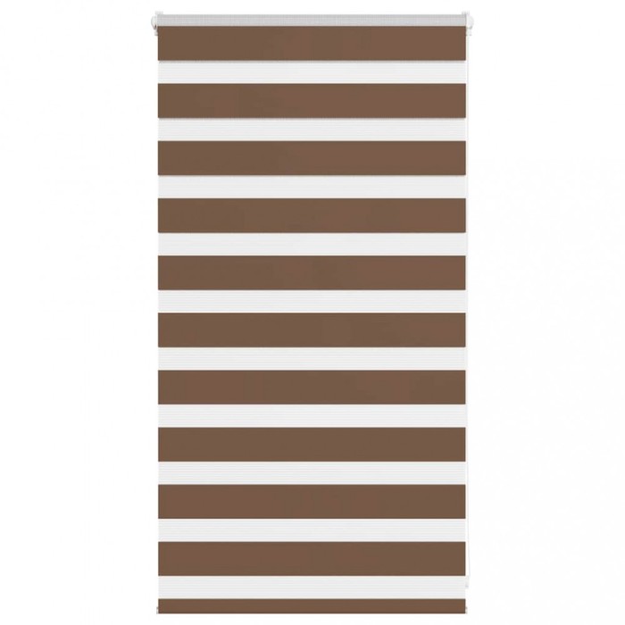 Jaluzea tip zebra maro lățime țesătură 75,9 cm poliester