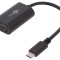 Adaptor USB 3.0 la USB C, 0.2m, Negru