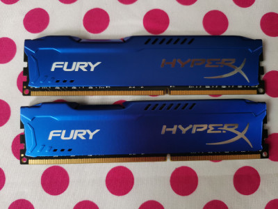 Kit Memorie Ram HyperX Fury Blue 16 GB (2 X 8 GB) 1600 Mhz. foto