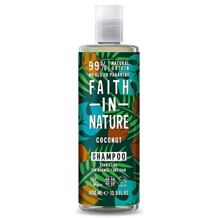 Sampon Natural Hidratant cu Cocos pentru Par Normal sau Uscat 400 mililitri Faith In Nature