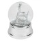 Glob Lichid Decorativ Craciun, Model Cerb, LED, Argintiu, 7x8cm, Baterie Inclusa