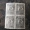 Eroare, bloc de 4, Ferdinand uzuale cap mic, dubla dantelura, nestampilat MNH