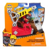 Set de joaca macara cu figurina, Paw Patrol, Mega Power Crane, Charger, 6073295