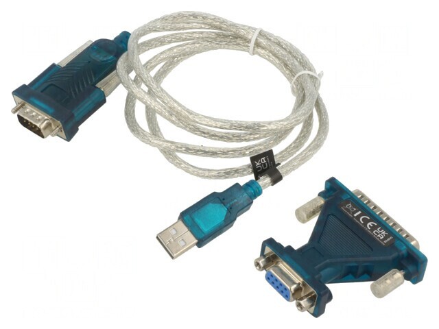 Convertor USB la RS232 cu mufă USB-C, 1.3m