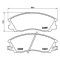 Placute frana Hyundai Terracan (Hp) 02.01-03.08, Terracan (Hp) 06.01-03.08, Fata, BREMBO