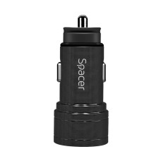 ALIMENTATOR auto SPACER Fast Charge 17W 5V/3.1A max, putere totala 17W, 2 x USB, pt. bricheta auto, black, &quot;SPCC-DUO-02&quot; (timbru verde 0.18 lei)