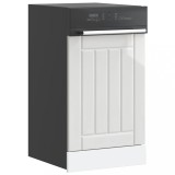 Panou Frontal Masina Spalat Vase Lucca Alb Lucios 45x67cm Lemn Prelucrat Protectie Bucatarie