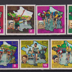 GUINEEA ECUATORIALA CICLISM 1972 MI: 259-265 MNH