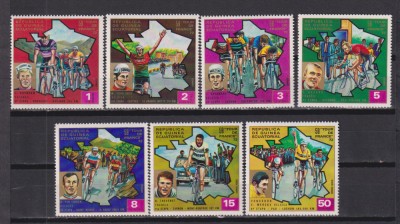 GUINEEA ECUATORIALA CICLISM 1972 MI: 259-265 MNH foto