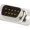Conector D-Sub 9 PIN Tată Lipire Negru Aurit