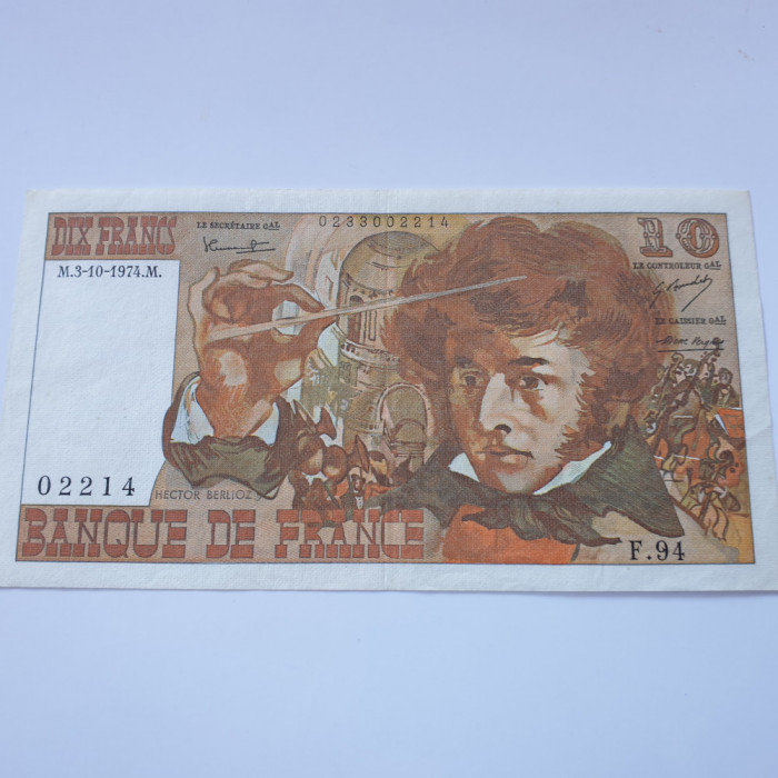 Franța 10 franci / francs 1974
