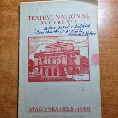 program teatrul national bucuresti stagiunea 1928-1929-reclame vechi,c. nottara